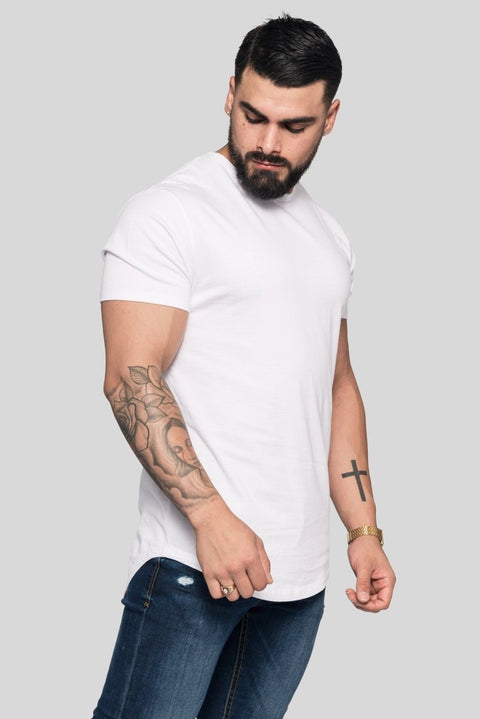 Men's Curved Hem T-Shirts | Men’s T-Shirts | Men’s Tees | Long Line Tees