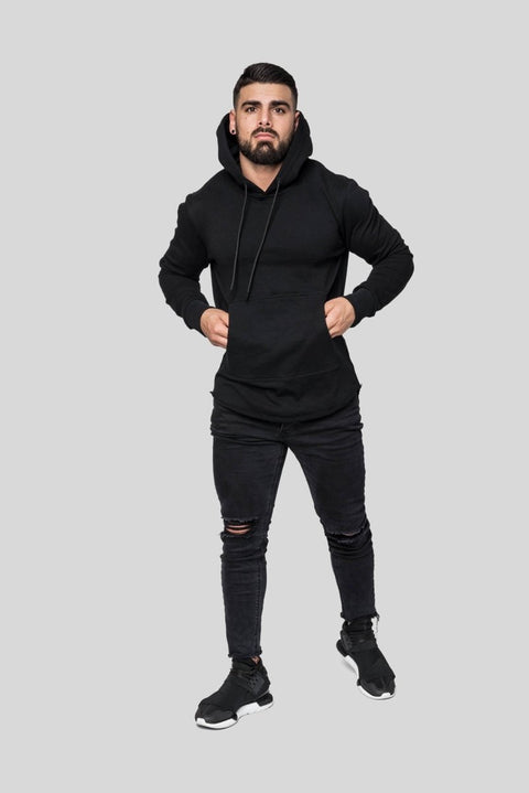 DSTRYR Curved Hem Hoodie Hoodies