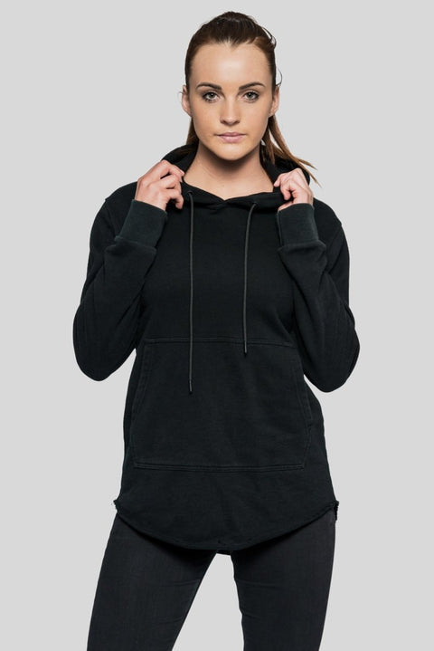 DSTRYR Curved Hem Hoodie Hoodies