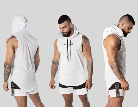 Hype Series Curved Hem Sleeveless Hoodie Hoodies