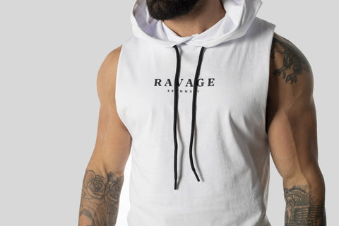 Hype Series Curved Hem Sleeveless Hoodie Hoodies