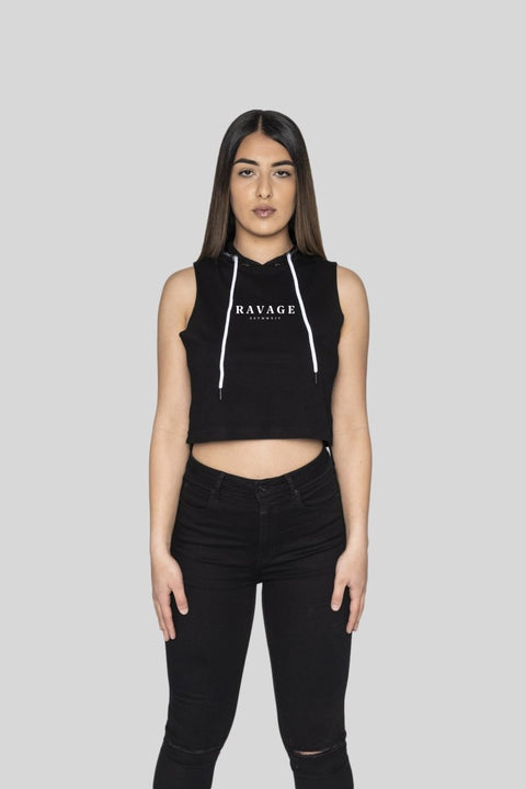 Hype Series Mesh Cropped Hoodie Crop Tees