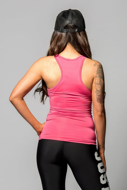 Racer back tank top Pink/Black logo Tanks