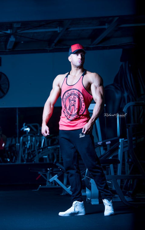 Ravage Gear T-Back Red Muscle Tank Singlets