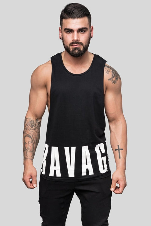 Ravage Original Text Wrap Muscle Tee Muscle Tees