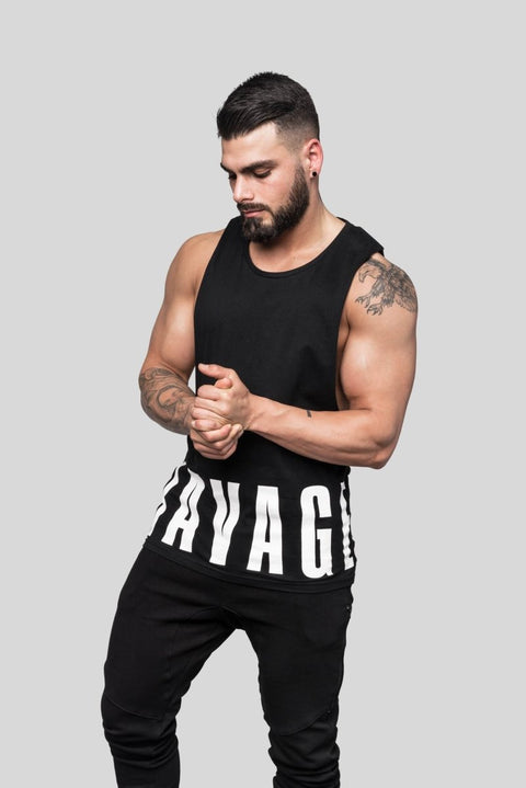 Ravage Original Text Wrap Muscle Tee Muscle Tees