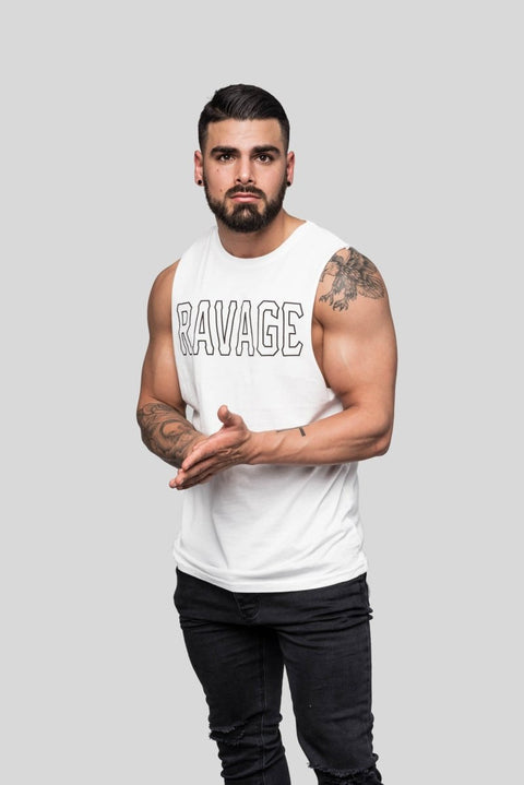 Ravage Outline Muscle Tee Muscle Tees