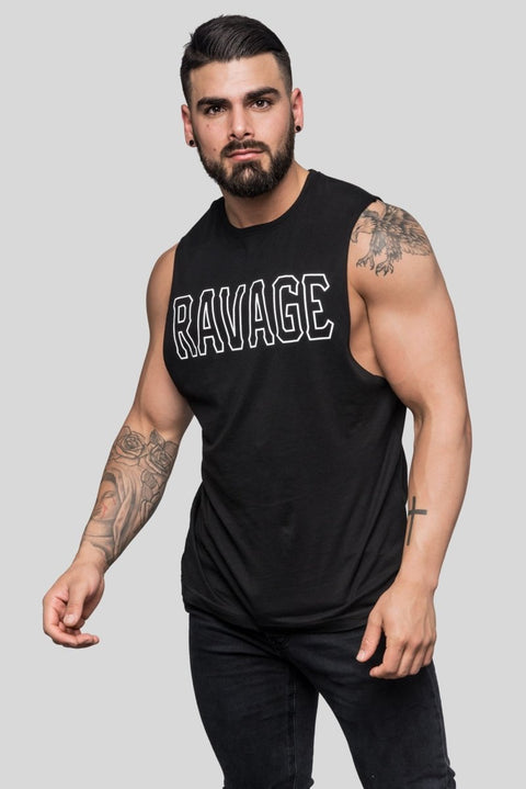 Ravage Outline Muscle Tee Muscle Tees