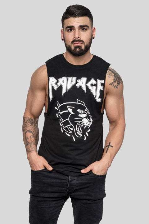 Ravage Panther Print Muscle Tee Muscle Tees