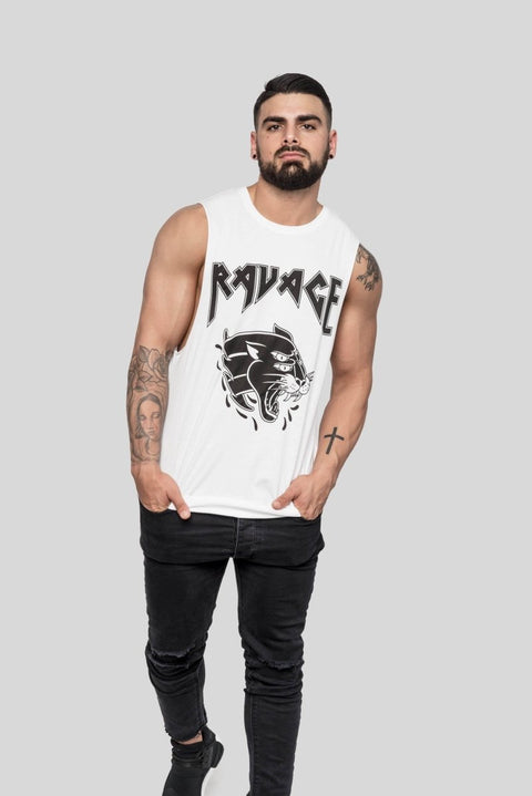 Ravage Panther Print Muscle Tee Muscle Tees