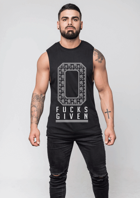 Zero Fucks Logo Muscle Tee Muscle Tees